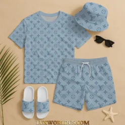 LOUIS VUITTON Premium T-Shirt & Shorts Summer Set 2025 LUX-TX+STK-067UHXXUN