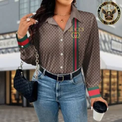 GUCCI Luxury Long Sleeve Button Shirt 2024 LUX-NCY-0000AXB62SOO