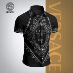 VERSACE Premium Short Sleeve Button Shirt LUX-SP-001HMILX9NN