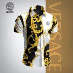 VERSACE Premium Short Sleeve Button Shirt LUX-SP-0016BSIBWMZ
