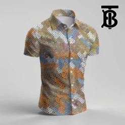 BURBERRY Premium Short Sleeve Button Shirt LUX-SP-001HJWFYMBV