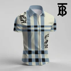 BURBERRY Premium Short Sleeve Button Shirt LUX-SP-0018NEOZ1WS