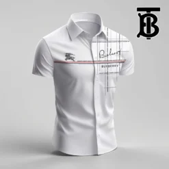 BURBERRY Premium Short Sleeve Button Shirt LUX-SP-001VJGB9JY4