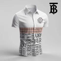 BURBERRY Premium Short Sleeve Button Shirt LUX-SP-001OZJZXGGZ