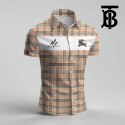 BURBERRY Premium Short Sleeve Button Shirt LUX-SP-001TKRCYVTS