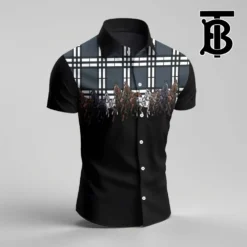 BURBERRY Premium Short Sleeve Button Shirt LUX-SP-001SDNCJU5P