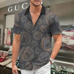 [PREMIUM] VERSACE Limited Short Sleeve Button Shirt 2024 LUX-SP-001A4RIBRYF