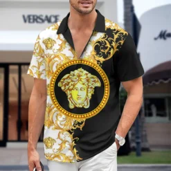 [PREMIUM] VERSACE Limited Short Sleeve Button Shirt 2024 LUX-SP-0015R6DZYDR