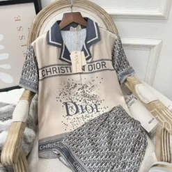 C.DIOR 💖 Premium Set Short Pajamas Limited Edition 2024 LUX-WDIS+WDIM-000ULEPK9YD