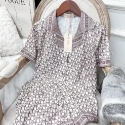 C.DIOR 💖 Premium Set Short Pajamas Limited Edition 2024 LUX-WDIS+WDIM-000ZZSZFMLI