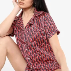 C.DIOR 💖 Premium Set Short Pajamas Limited Edition 2024 LUX-WDIS+WDIM-000ITVJB9YJ