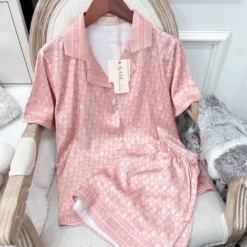 C.DIOR 💖 Premium Set Short Pajamas Limited Edition 2024 LUX-WDIS+WDIM-000XXAFJVYT