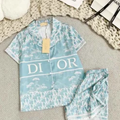 C.DIOR 💖 Premium Set Short Pajamas Limited Edition 2024 LUX-WDIS+WDIM-000VKHJQQKL