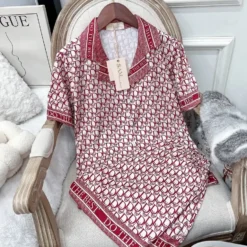 C.DIOR 💖 Premium Set Short Pajamas Limited Edition 2024 LUX-WDIS+WDIM-000T4J94IBD