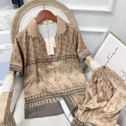 C.DIOR 💖 Premium Set Short Pajamas Limited Edition 2024 LUX-WDIS+WDIM-0003VMYCDAW