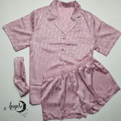 C.DIOR 💖 Premium Set Short Pajamas Limited Edition 2024 LUX-WDIS+WDIM-000BBYQPSUU