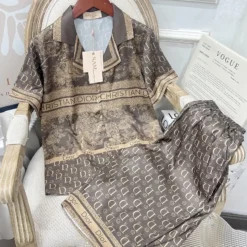 C.DIOR 💖 Premium Set Short Pajamas Limited Edition 2024 LUX-WDIS+WDIM-000HMWM8XWM