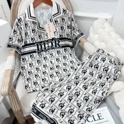 C.DIOR 💖 Premium Set Short Pajamas Limited Edition 2024 LUX-WDIS+WDIM-0009TRMIMV5