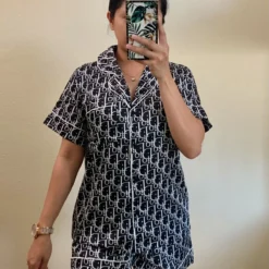 C.DIOR 💖 Premium Set Short Pajamas Limited Edition 2024 LUX-WDIS+WDIM-000YJHD4H2Z