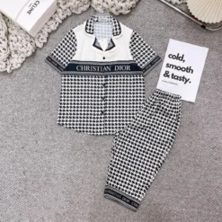 C.DIOR 💖 Premium Set Short Pajamas Limited Edition 2024 LUX-WDIS+WDIM-00057JFJ3KO