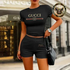 [LIMITED] GUCCI 💖 Premium Crop T-Shirt & Short Summer 2024 LUX-CNTX+NK-0000PLW4Q8FX