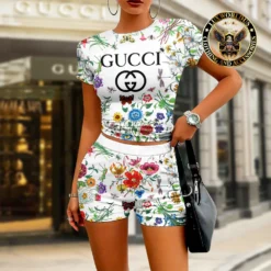 [LIMITED] GUCCI 💖 Premium Crop T-Shirt & Short Summer 2024 LUX-CNTX+NK-0000LYLJXYVF