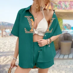 LOUIS VUITTON Premium Women's Hawaiian Summer Set 2025 LUX-TX+STK-08QJE609M