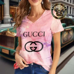 Premium GUCCI V-Neck T-Shirt 💖 Women 2024 LUX- VTX-000PTUJCLCB