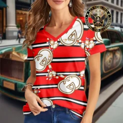 Premium GUCCI V-Neck T-Shirt 💖 Women 2024 LUX- VTX-000UWK24X6H