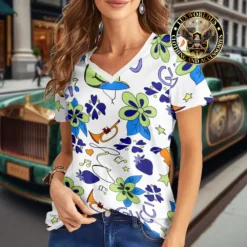 Premium GUCCI V-Neck T-Shirt 💖 Women 2024 LUX- VTX-000PQ3TZMNU