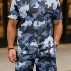 LOUIS VUITTON Limited Edition T-Shirt & Shorts Set  LUX-TX+STK-0VQ5DNPTG