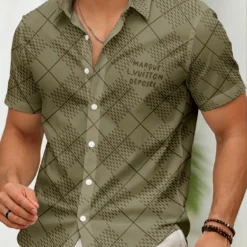 LOUIS VUITTON Premium Short Sleeve Button Shirt LUX-SP-06L6MW5JA