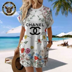 CHANEL Premium Short Sleeve Pocket Dress 💖 Summer 2024 LUX-CJX1-0000UTGRHFCW