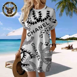 CHANEL Premium Short Sleeve Pocket Dress 💖 Summer 2024 LUX-CJX1-0000F1ZNUC2V