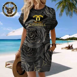 CHANEL Premium Short Sleeve Pocket Dress 💖 Summer 2024 LUX-CJX1-00004ZIQ8H4J