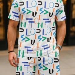 LOUIS VUITTON Limited Edition T-Shirt & Shorts Set  LUX-TX+STK-0JIL46DSN