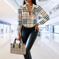 Limited Edition BURBERRY Casual Shirt & Handbag For WOMEN – MRS-CCY-SET369