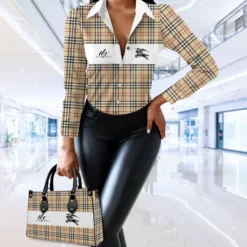 Limited Edition BURBERRY Casual Shirt & Handbag For WOMEN – MRS-CCY-SET371