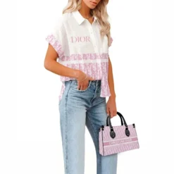 Limited Edition Christian DIOR Casual Shirt & Handbag For WOMEN – MRS-NCY-SET383