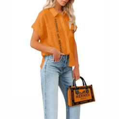 Limited Edition HERMÈS Casual Shirt & Handbag For WOMEN – MRS-NCY-SET384