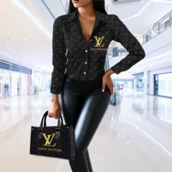 Limited Edition LOUIS VUITTON Casual Shirt & Handbag For WOMEN – MRS-CCY-SET379