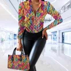 Limited Edition LOUIS VUITTON Casual Shirt & Handbag For WOMEN – MRS-CCY-SET380