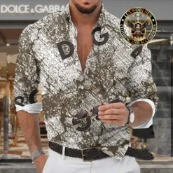 Premium DOLCE & GABBANA Long Sleeve Button Shirt LUX-CCY-LV000VJ7H2VPM