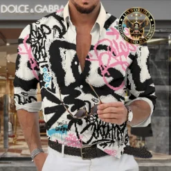 Premium DOLCE & GABBANA Long Sleeve Button Shirt LUX-CCY-LV0000AX5UWHS