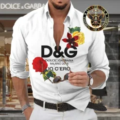 Premium DOLCE & GABBANA Long Sleeve Button Shirt LUX-CCY-LV000UIM8YPIV