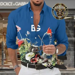 Premium DOLCE & GABBANA Long Sleeve Button Shirt LUX-CCY-LV000DWQS3S9S