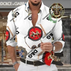 Premium DOLCE & GABBANA Long Sleeve Button Shirt LUX-CCY-LV000V6LMZLYZ