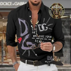 Premium DOLCE & GABBANA Long Sleeve Button Shirt LUX-CCY-LV000QWM4SJ2U