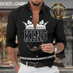 Premium DOLCE & GABBANA Long Sleeve Button Shirt LUX-CCY-LV000EQNTJRKJ