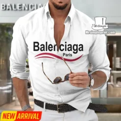 [NEW] Premium BALENCIAGA Long Sleeve Button Shirt MRS- CCY-0000QKKS9GBC